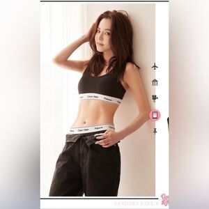 Palace x CK1 Calvin Klein Women's Black Bralette unlined bra size S